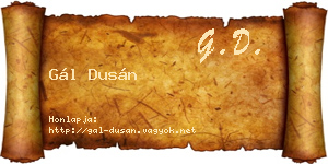Gál Dusán névjegykártya