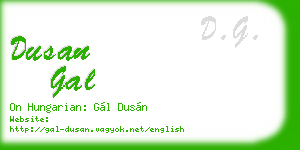dusan gal business card